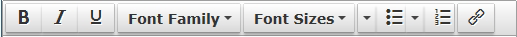 Text editing toolbar