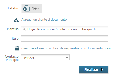 New document form