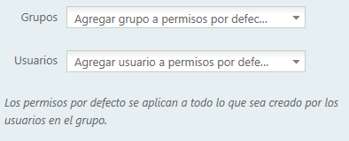 Default Permissions Options