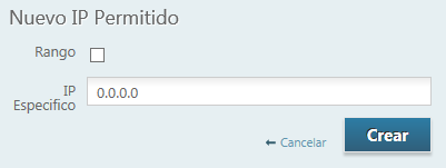 New single allowed ip address form