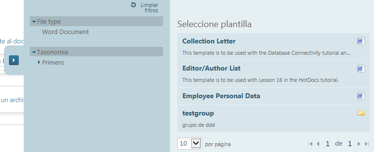 New document select a template